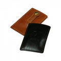 Leather Executive Accessories Glazed Old World Pull-Up Business Card Case